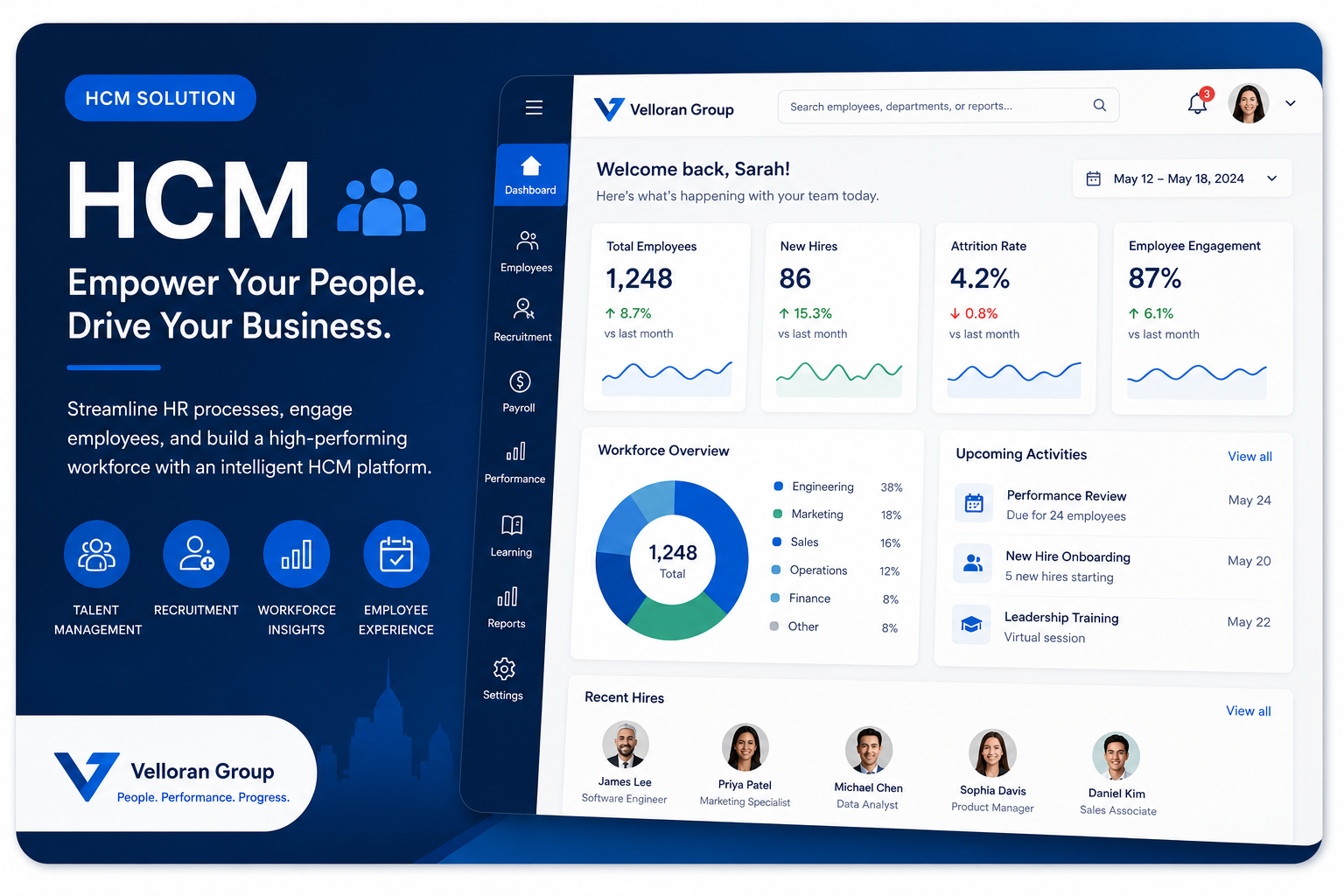 AI-Assisted HR Case Resolution demo environment — HR agent console screen